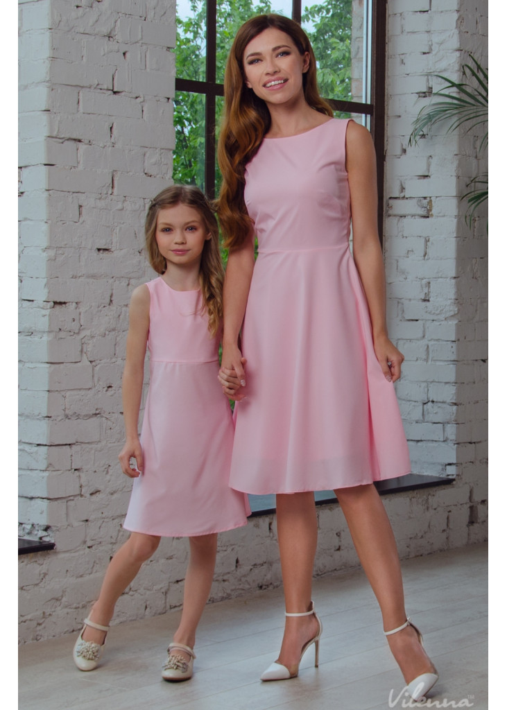 Сукня для дівчинки з потаємною блискавкою та оригінальними зав'язками на спині • колір: рожевий • інтернет магазин • vilenna • р